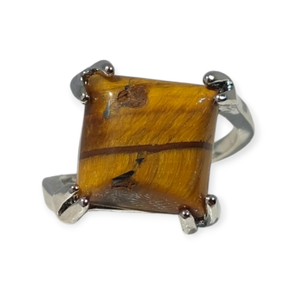 2 For $20 Sale Fashion Jewelry Ring Size 6 Crystal Brown Gemstone Silver Plated